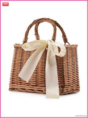 Straw Beach Bags for Women Summer Rattan Woven Wicker Clutch Tote